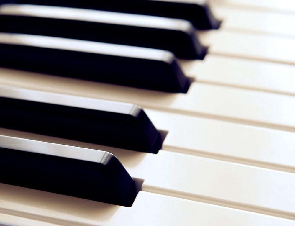 close up of black and white piano keys