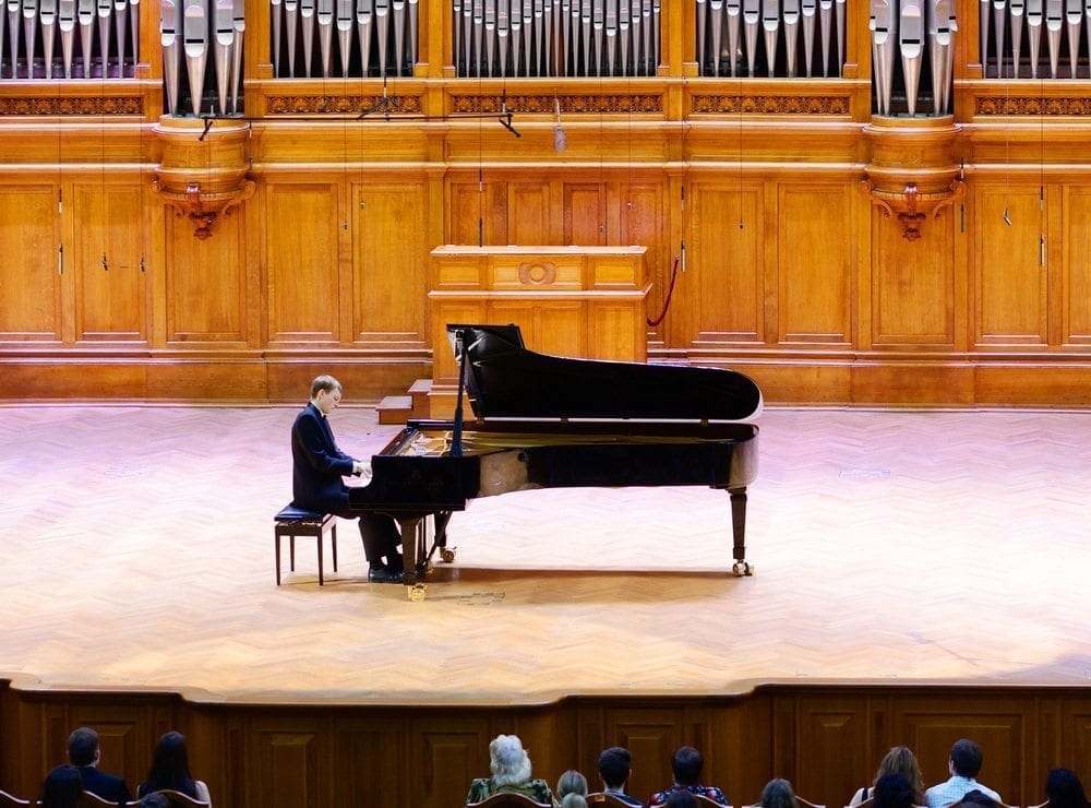 pianist concert in hall of Moscow